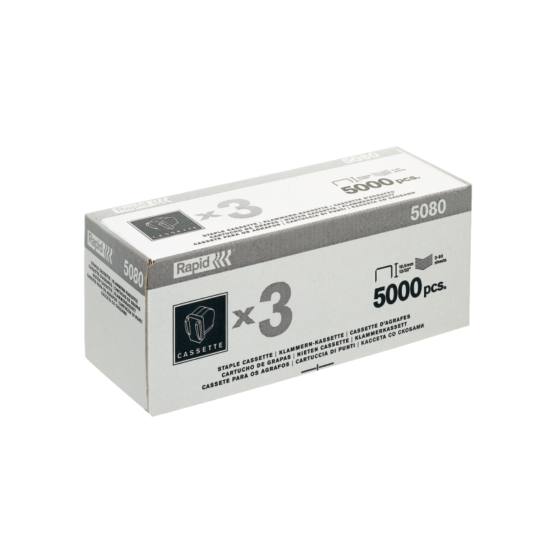 Hæfteklammekassette 5080 3-pak 3x5000