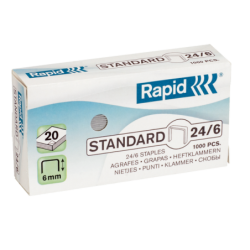Hæfteklamme Rapid Stand. 24-6 galv 1000