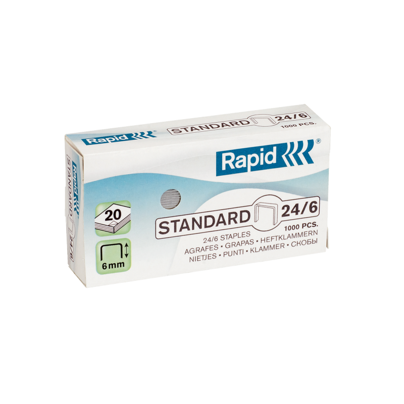 Hæfteklamme Rapid Stand. 24-6 galv 1000