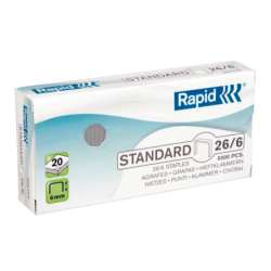 Hæfteklamme Rapid Stand. 26-6 galv 5000