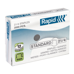 Hæfteklamme Rapid Stand. 21-4 galv 2000