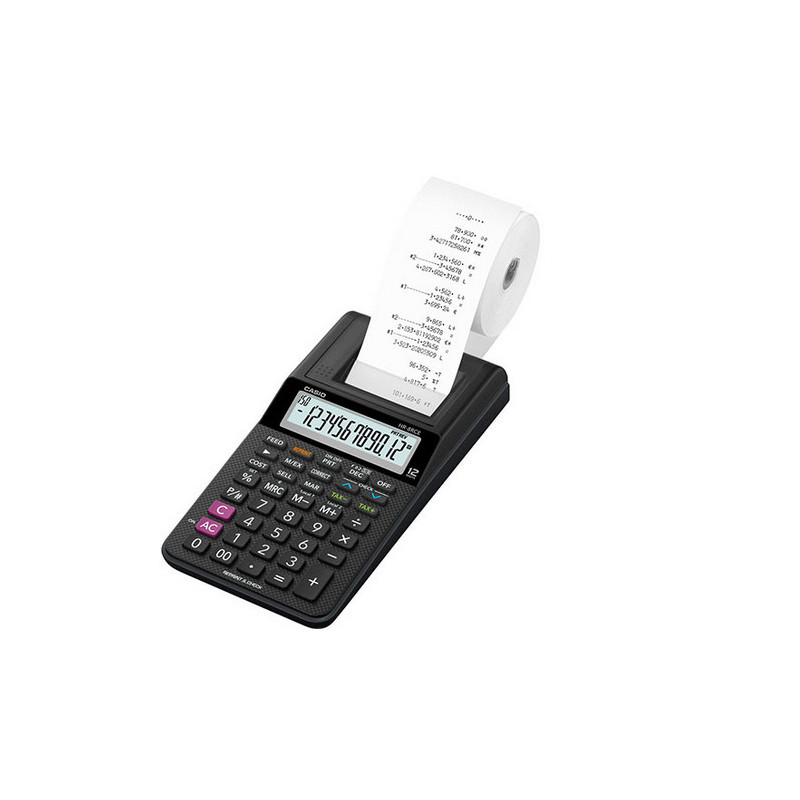 Casio HR-8RCE lille bordregnemaskine med strimmelprinter
