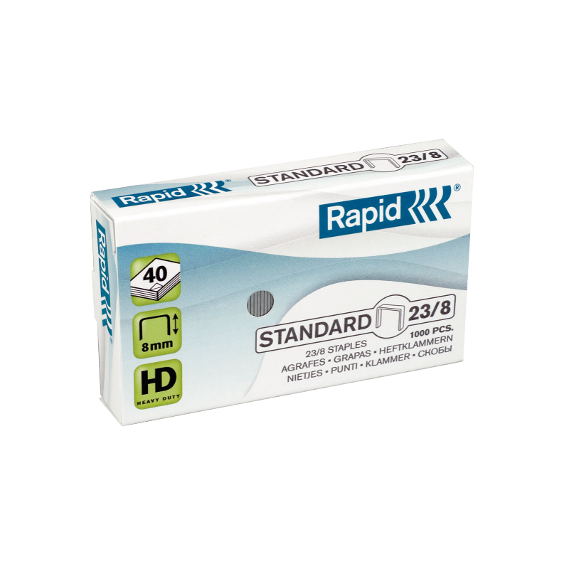 Hæfteklamme Rapid Stand. 23-8 galv 1000