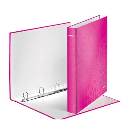 Ringordner Leitz A4+ 4DR-25mm WOW pink