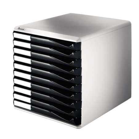Form set 10 skuffer A4 sort