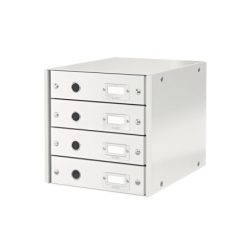 Skuffekabinet Click & Store 4 skuffer hvid