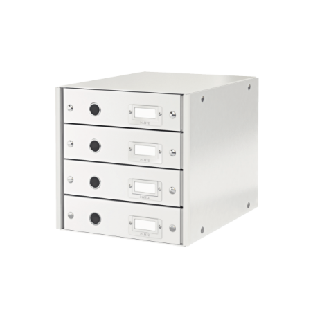 Skuffekabinet Click & Store 4 skuffer hvid