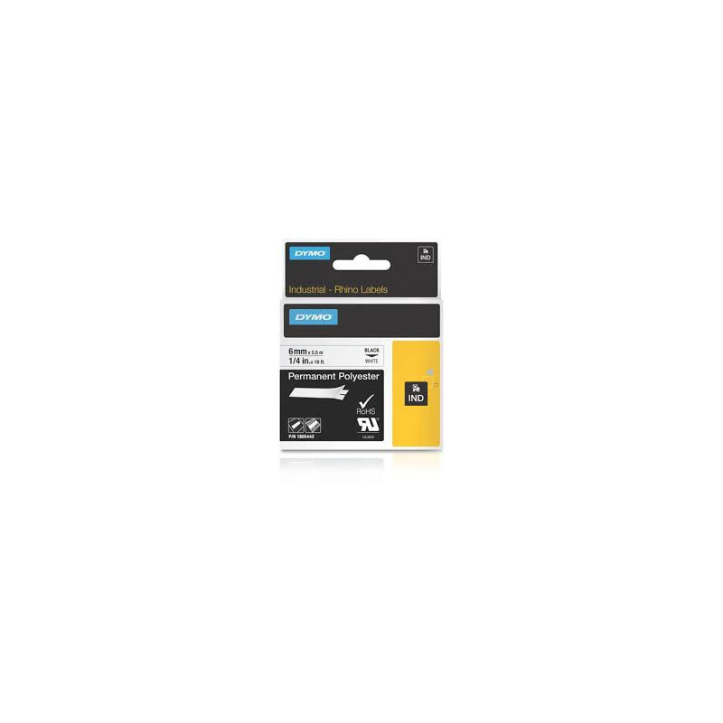 DYMO 1805442 RhinoPRO Permanent polyester 6mm x 5