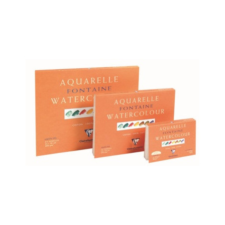 Fontaine 96413 Akvarelblokke 300gr. koldpresset 18X24cm (2stk.)