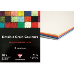 Etival 96635 Farveblok 160gr. I ti farver A4 (5stk.)