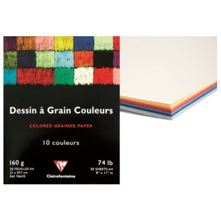 Etival 96635 Farveblok 160gr. I ti farver A4 (5stk.)