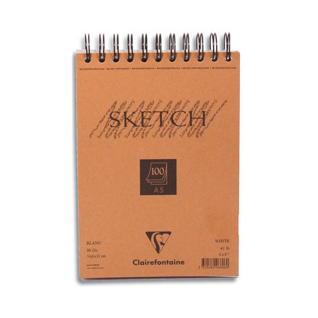 Clairefontaine 96902 Skitseblokke 90gr. I A3 (5stk.)