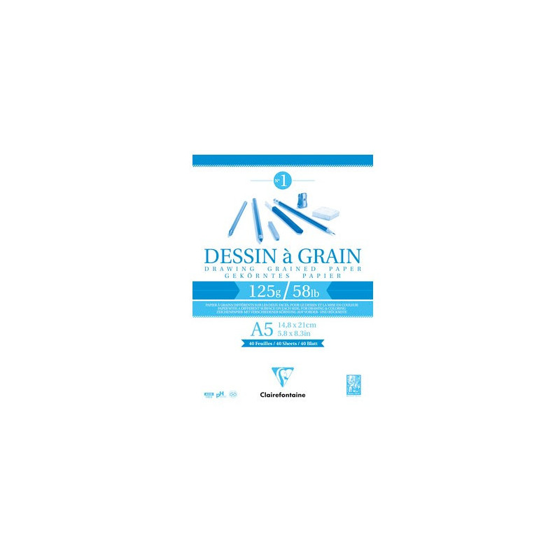 Clairefontaine 96686 Tegneblokke 125gr. I A5 (5stk.) (Udsalg 1pk) Clairefontaine 96686 Tegneblokke 125gr. I A5 (5stk.) (Udsalg 1pk)