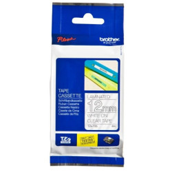 Brother TZe-135  tape lamineret 12mm x 8m hvid på klar-transparent