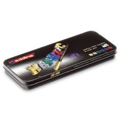 Edding 1200-6s metalbox med 6stk. Metalfarve markers