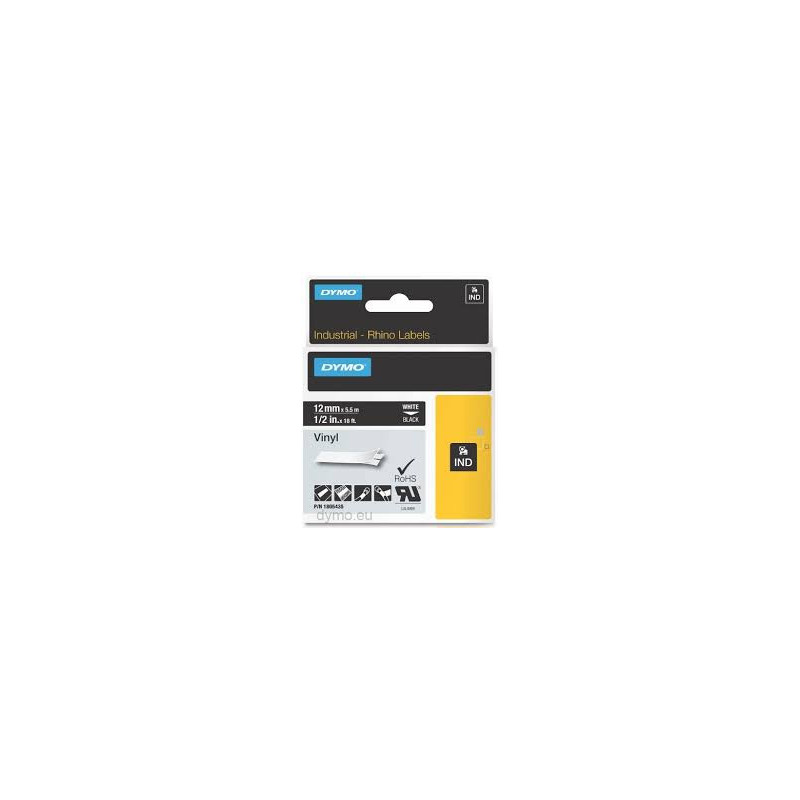DYMO Rhino 1805435 Vinyl tape 12mm x 5