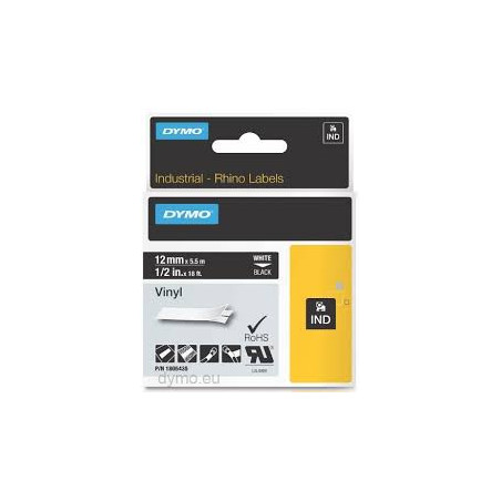 DYMO Rhino 1805435 Vinyl tape 12mm x 5