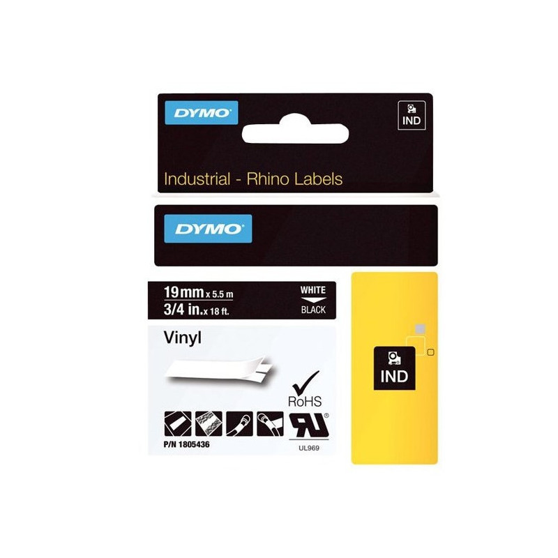 DYMO Rhino 1805436 Vinyl tape 19mm x 5