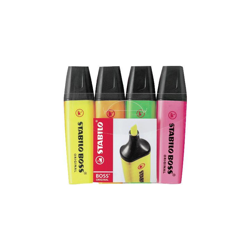 Stabilo Boss Original 140-70-4 etui m. 4 farver (1 stk)