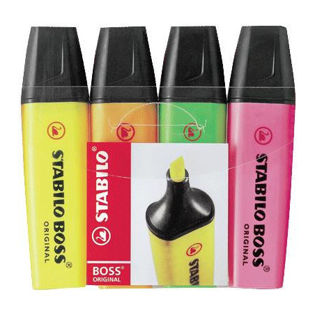 Stabilo Boss Original 140-70-4 etui m. 4 farver (1 stk)