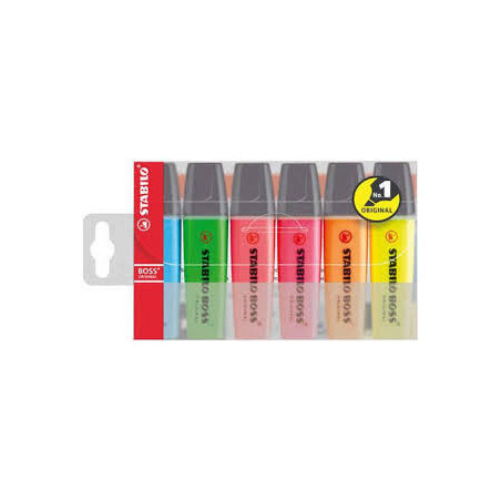 Stabilo Boss Original 140-70-6 etui m. 6 farver (1 stk)
