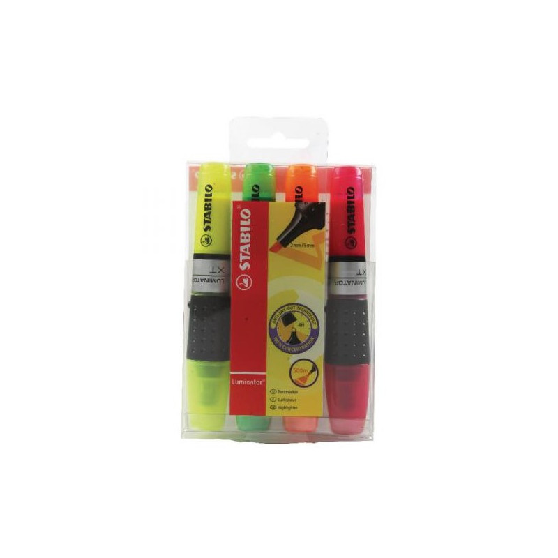 Stabilo Luminator 140-71-4 etui m. 4 farver (1 stk) Stabilo Luminator 140-71-4 etui m. 4 farver (1 stk)