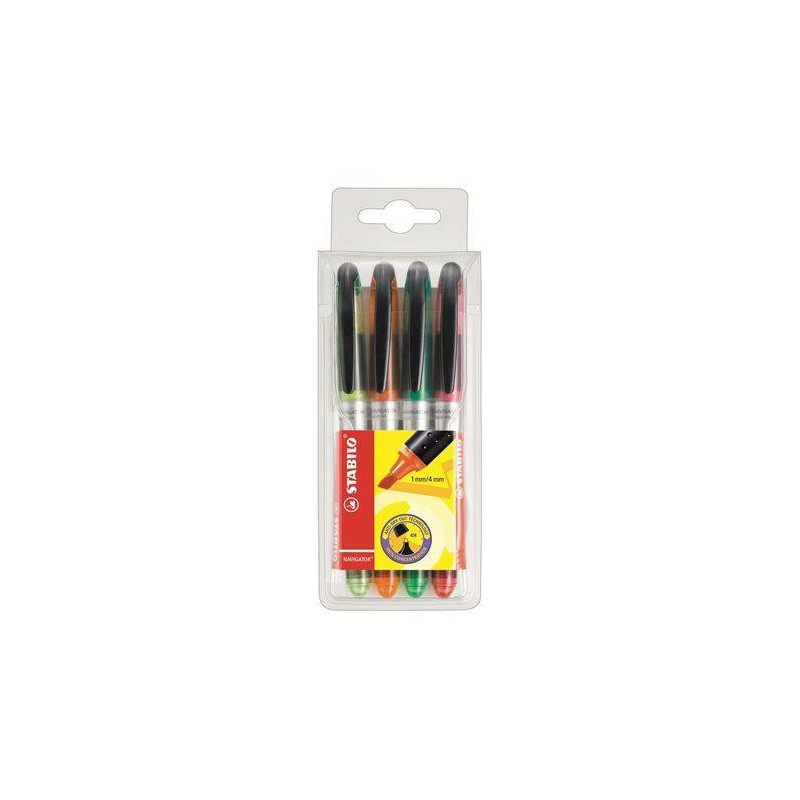 Stabilo Navigator 140-545-4 etui m. 4 farver (1 stk) Stabilo Navigator 140-545-4 etui m. 4 farver (1 stk)