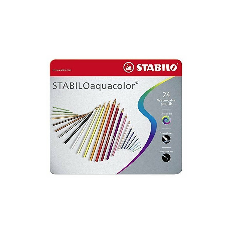 Stabilo 1624-5 Aquacolor farveblyanter 24stk