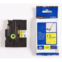 TZFX631-TZ-FX631 Sort tekst på gul tape 12mm (8 m. pr. rulle)