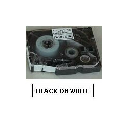 TZN231-TZ-N231-TZeN231 Sort tekst på hvid tape 12mm (8m. rulle)