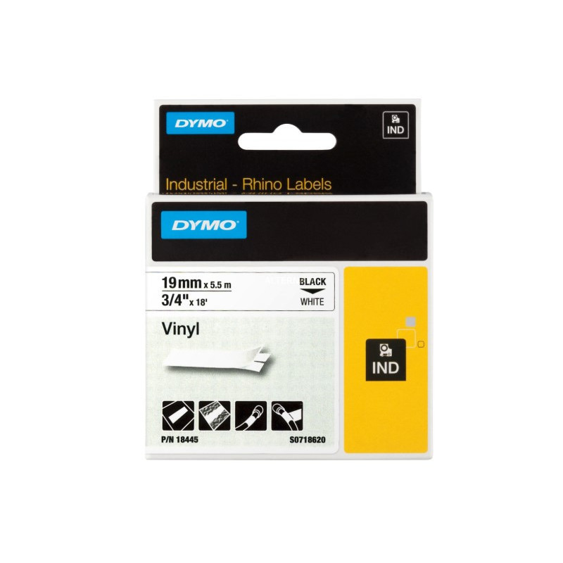 DYMO Rhino 18445 Vinyl tape 19mm x 5