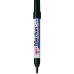 Uni Marker 520F Sort marker med rund spids 1-3mm (12stk)