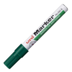 Uni Marker 580B Grøn marker med skrå spids 1-5mm (12stk)