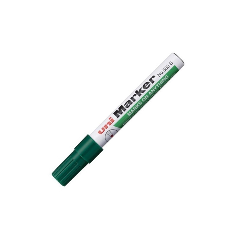 Uni Marker 580B Grøn marker med skrå spids 1-5mm (12stk)