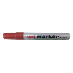 Uni Marker 580B Rød marker med skrå spids 1-5mm (12stk)