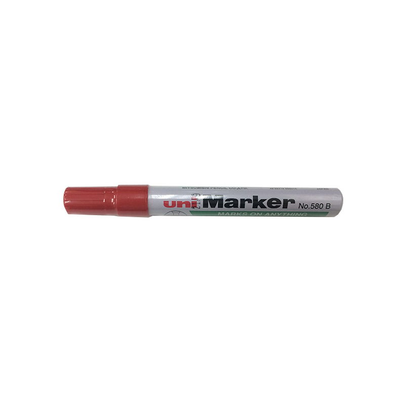 Uni Marker 580B Rød marker med skrå spids 1-5mm (12stk)