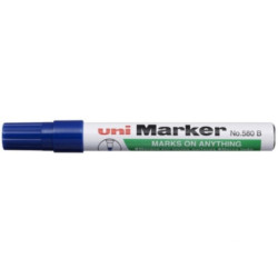 Uni Marker 580B Blå marker med skrå spids 1-5mm (12stk)