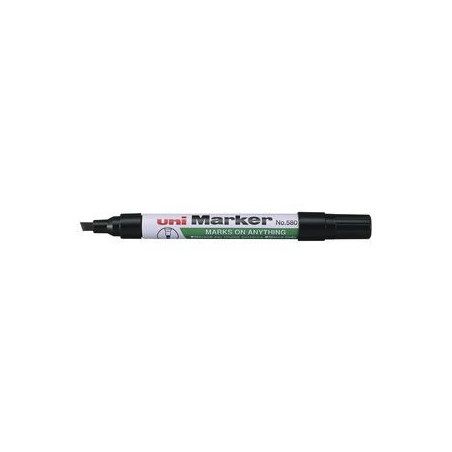 Uni Marker 580B Sort marker med skrå spids 1-5mm (12stk)