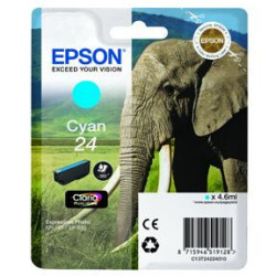 Blækpatron original Epson 24 C13T24224010 Cyan (360 sider)