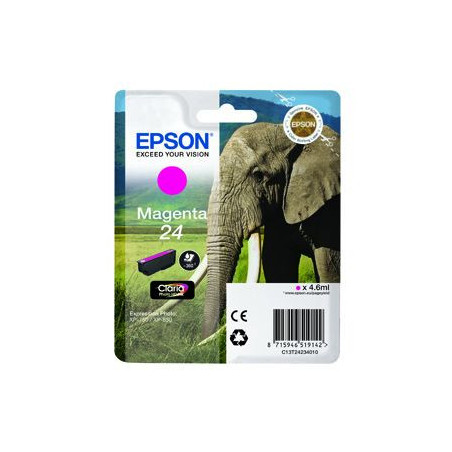 Blækpatron original Epson 24 C13T24234010 Magenta (360 sider)
