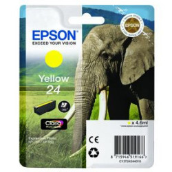 Blækpatron original Epson 24 C13T24244010 Gul (360 sider)