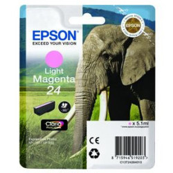 Blækpatron original Epson 24 C13T24264010 Lys Magenta (360 sider)