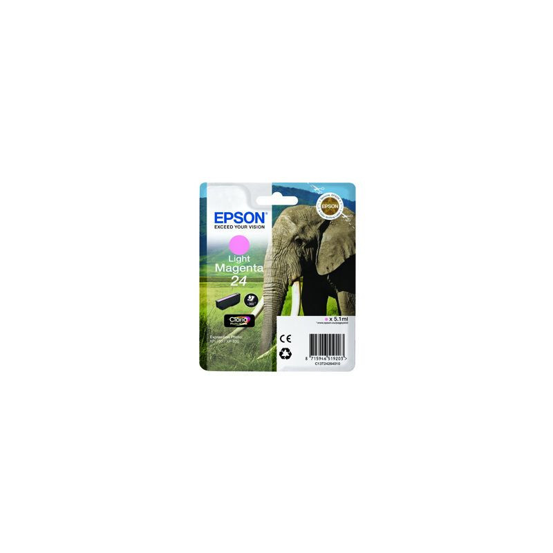Blækpatron original Epson 24 C13T24264010 Lys Magenta (360 sider)