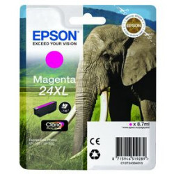Blækpatron original Epson 24XL C13T24334010 Magenta (740 sider)