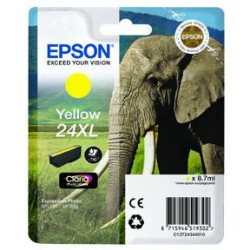 Blækpatron original Epson 24XL C13T24344010 Gul (740 sider)