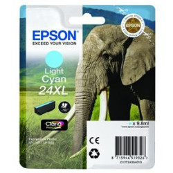 Blækpatron original Epson 24XL C13T24354010 Lys Cyan (740 sider)