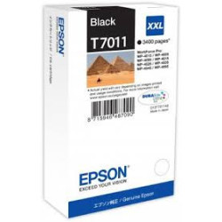 Blækpatron original Epson T7011 Sort XXL C13T70114010 (3.400 sider)