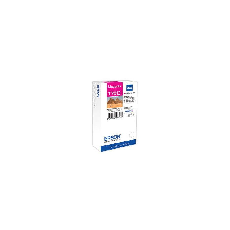 Blækpatron original Epson T7013 Magenta XXL C13T70134010 (3.400 sider)