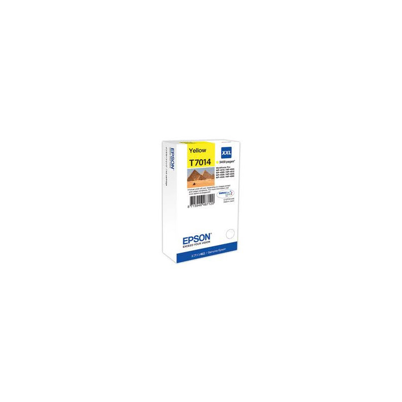 Blækpatron original Epson T7014 Gul XXL C13T70144010 (3.400 sider)