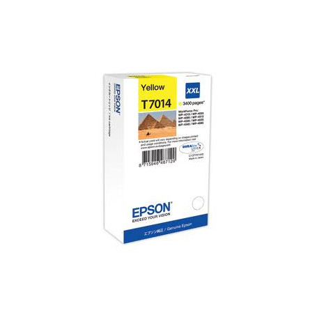 Blækpatron original Epson T7014 Gul XXL C13T70144010 (3.400 sider)